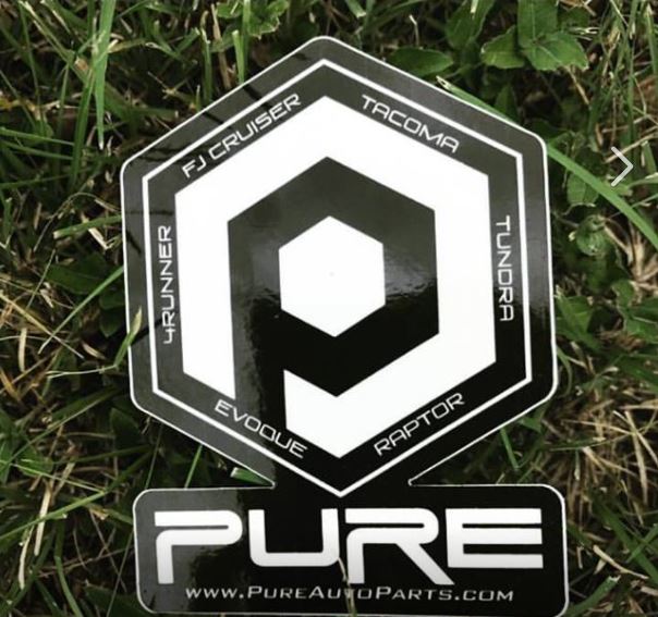 PURE branded sticker - Black & White Gloss (3x4in) PURE branded sticker - Black & White Gloss (3x4in)