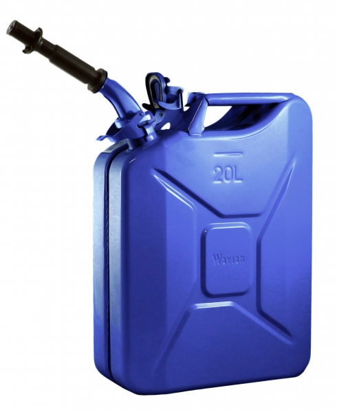 Wavian Blue 5.3 Gallon Steel Fuel Can - Click Image to Close