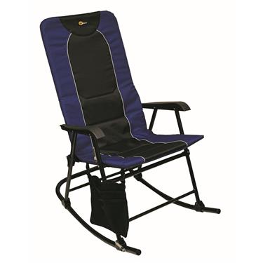 Faulkner Dakota Rocking Chair 42.1in x 24 in x 35.8 (300 lb. capacity) - Blue/Black - Click Image to Close