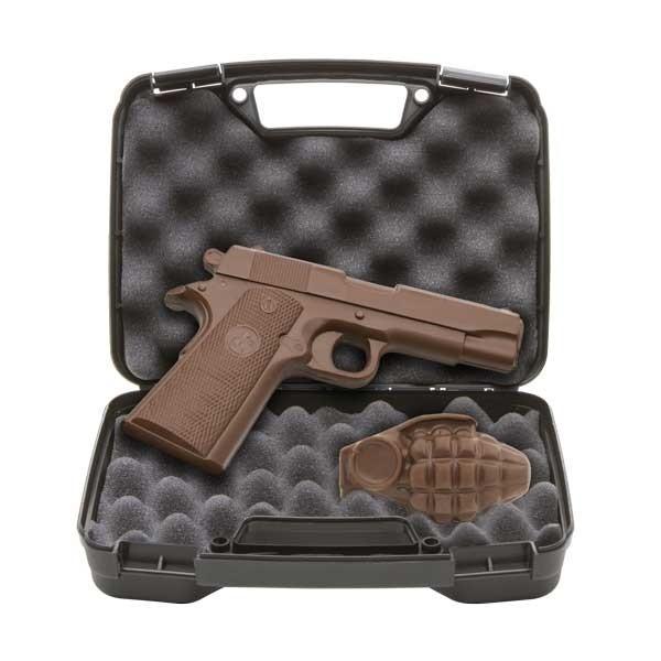 Solid Chocolate Handgun & Grenade Set