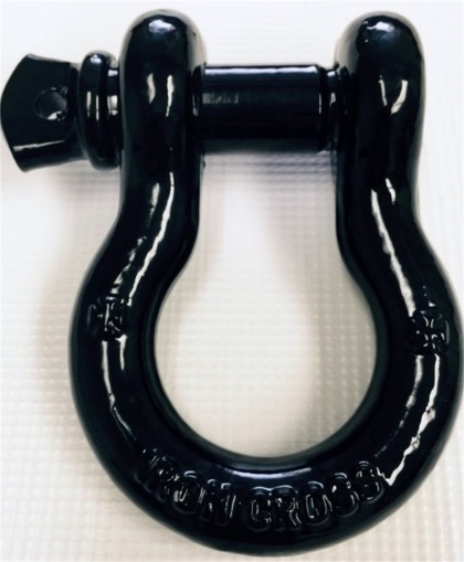 Iron Cross 3/4in D-Ring Shackle - Black