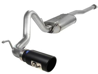 AFE Tacoma Cat Back Stainless Black Tipped Exhaust w/Muffler and 3in pipe - Click Image to Close