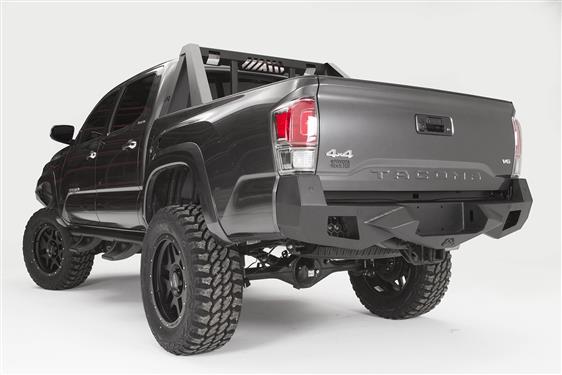 Fab Fours Nerf Bar With Drop Down Steps; 3In Black Matte 2016+ Tacoma