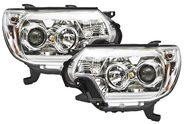 IPCW Tacoma Chrome Projector Headlights w/ DRL- 2012-2016 - Click Image to Close